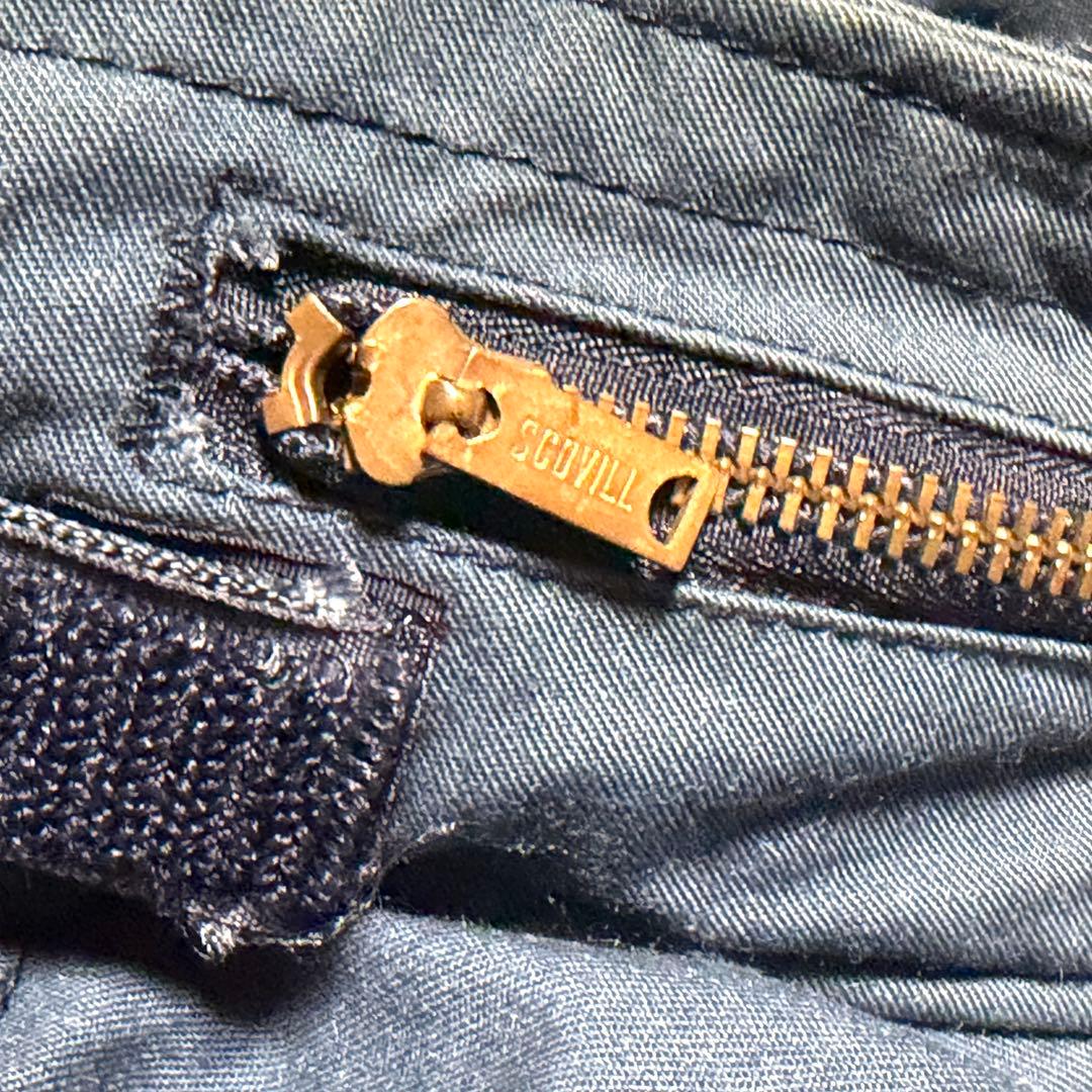 90s L相当 アルファ　Alpha アルファ 紺系　M-65 USA製 フィー