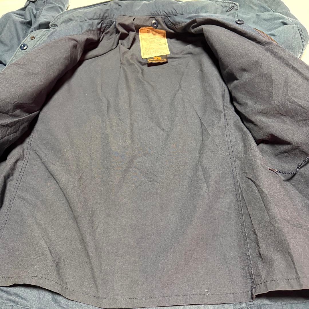 90s L相当 アルファ　Alpha アルファ 紺系　M-65 USA製 フィー