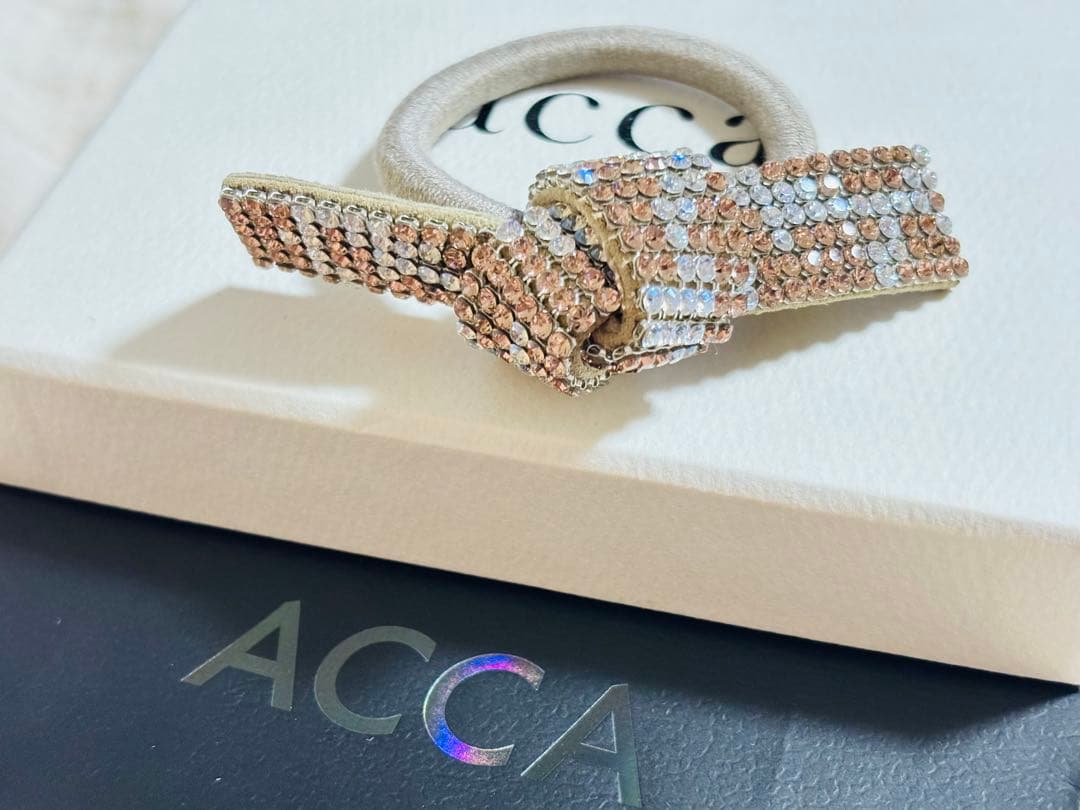 【美品/2個組/ ゴム 交換】アッカacca ブリジット　バレッタ　ドレスポニー