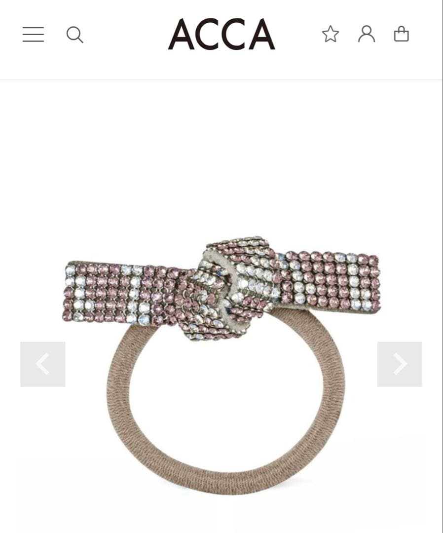 【美品/2個組/ ゴム 交換】アッカacca ブリジット　バレッタ　ドレスポニー