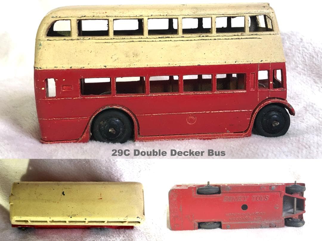 【当時物】英国製 DINKY サービス車両＆バス 7台セット 消防車ハシゴ付