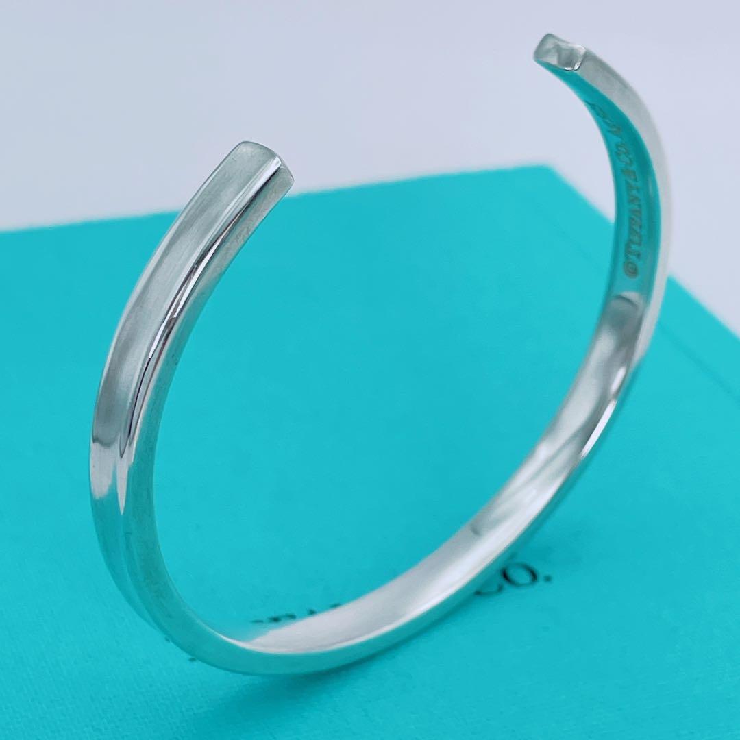 Tiffany & Co. カフ　バングル　ナロー　1837 シルバー