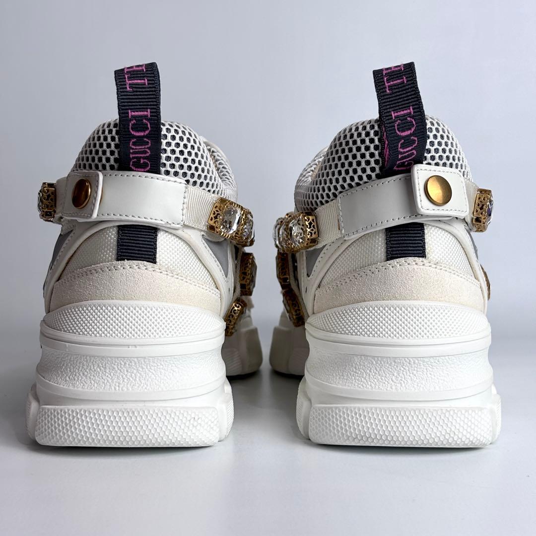 【極美品】 GUCCIグッチ フラッシュトレック スニーカー ビジュー装飾 23
