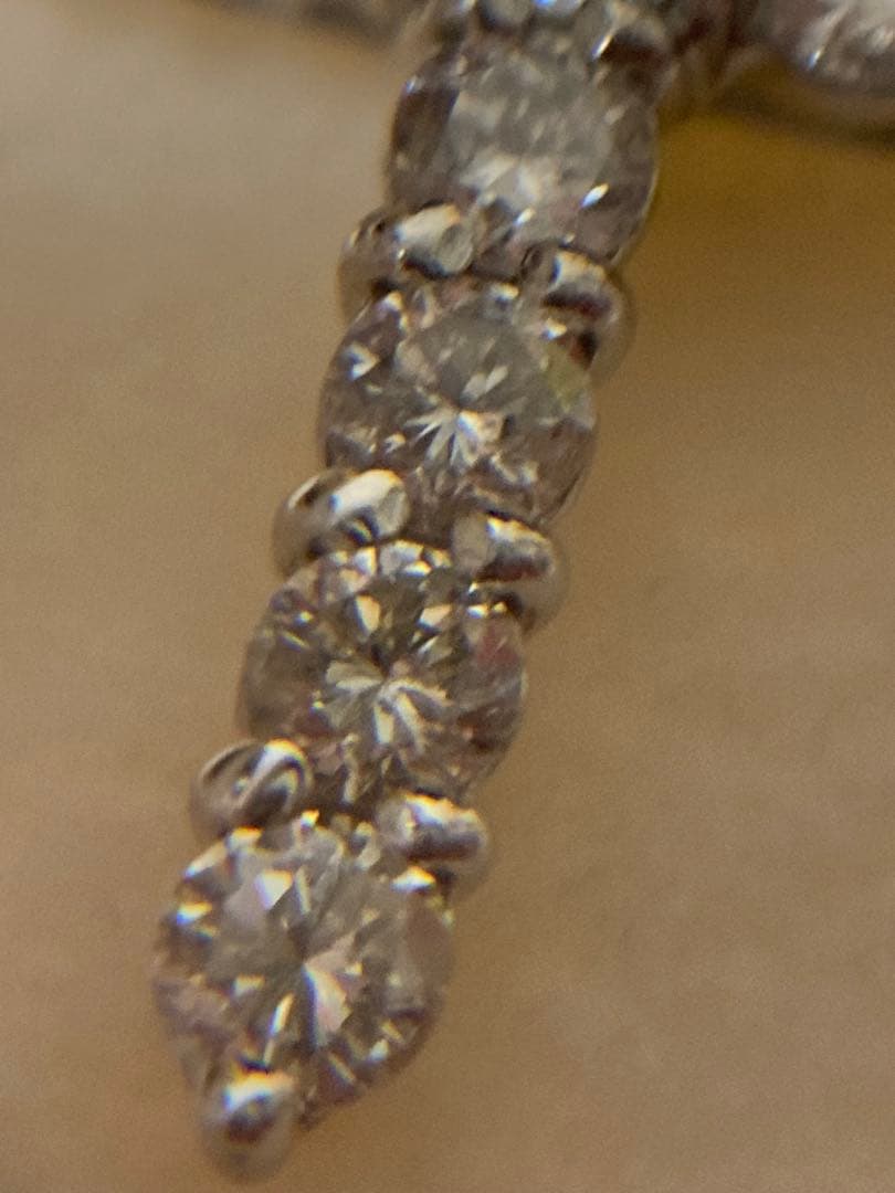 澪*様 pt900 ダイヤモンド　ネックレストップ　クロス