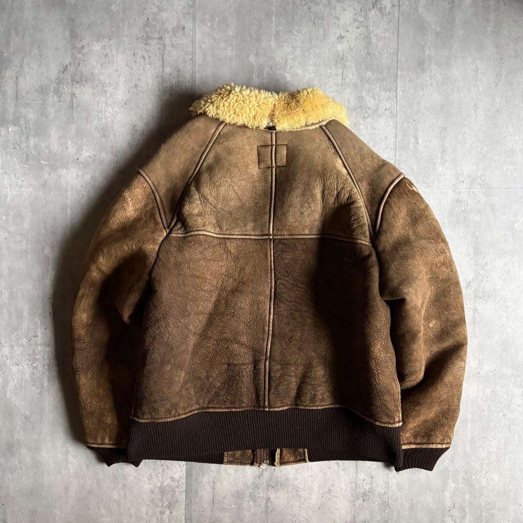【90s avirex】B-6 フライトジャケット　usa製　本革　短丈　B-3