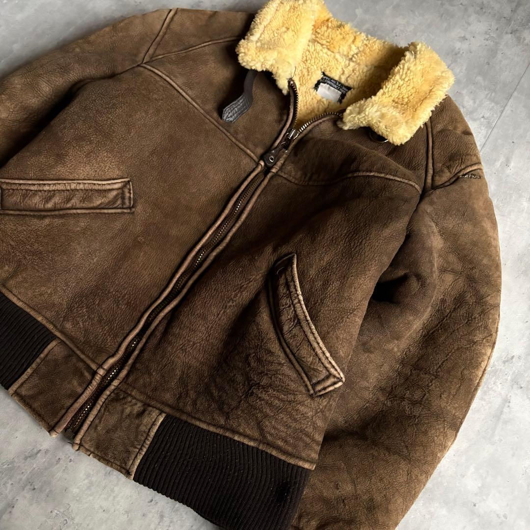 【90s avirex】B-6 フライトジャケット　usa製　本革　短丈　B-3