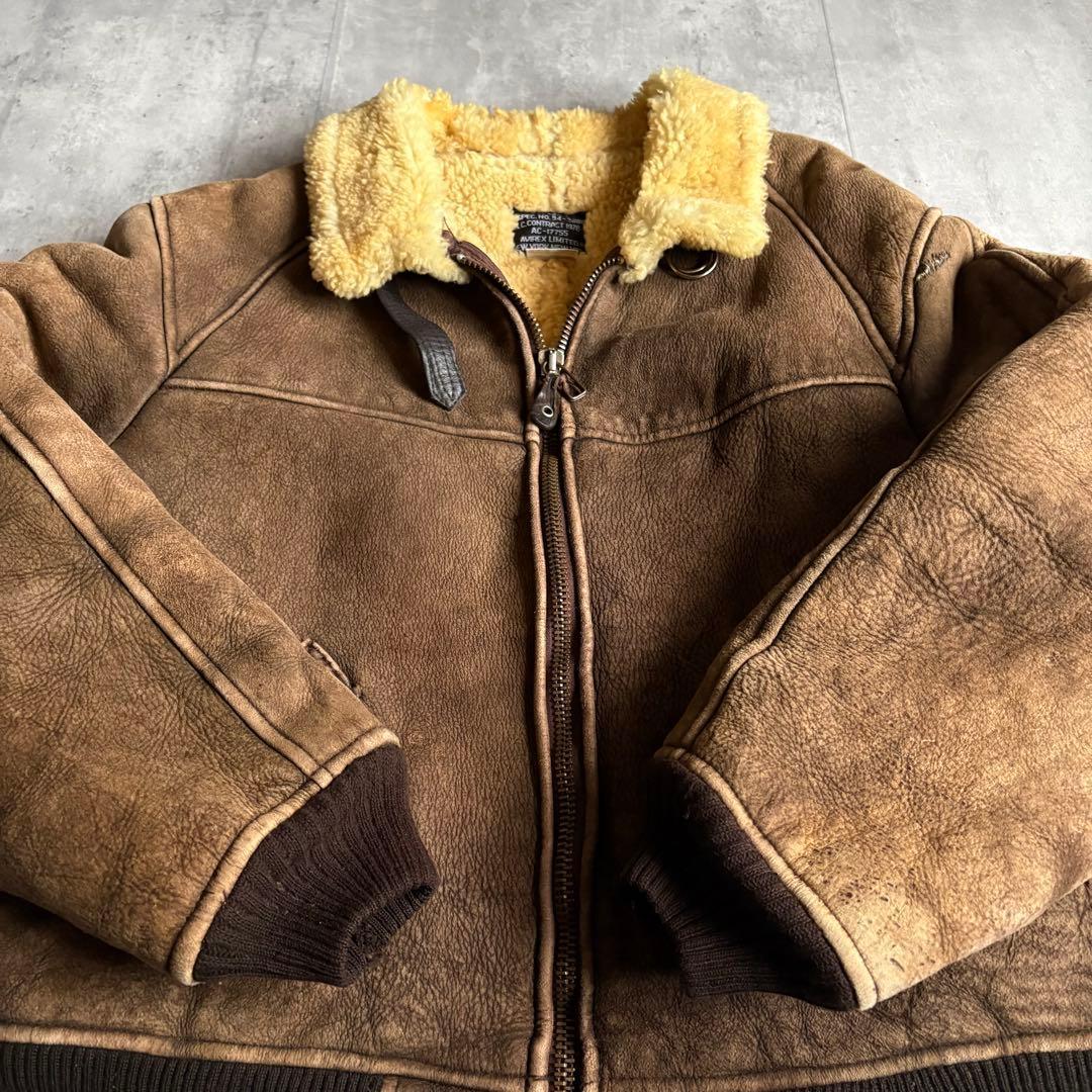 【90s avirex】B-6 フライトジャケット　usa製　本革　短丈　B-3