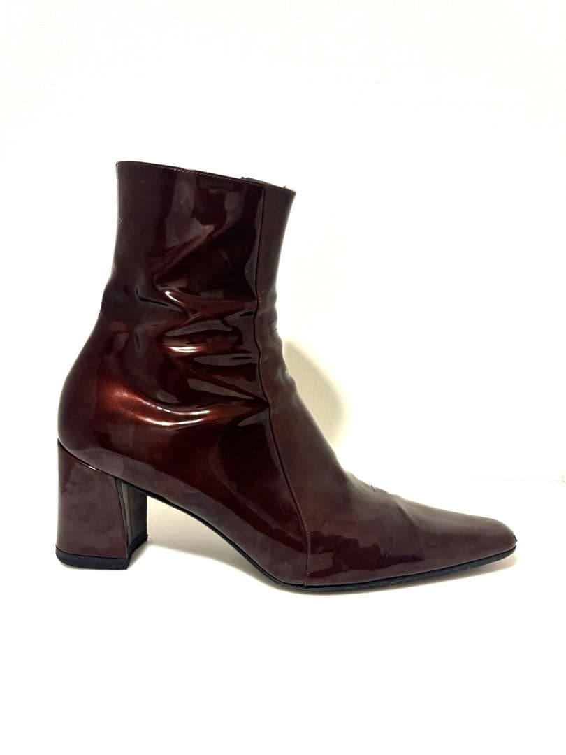 SAINT LAURENT PARIS／ヒールブーツ／サンローラン/エナメル