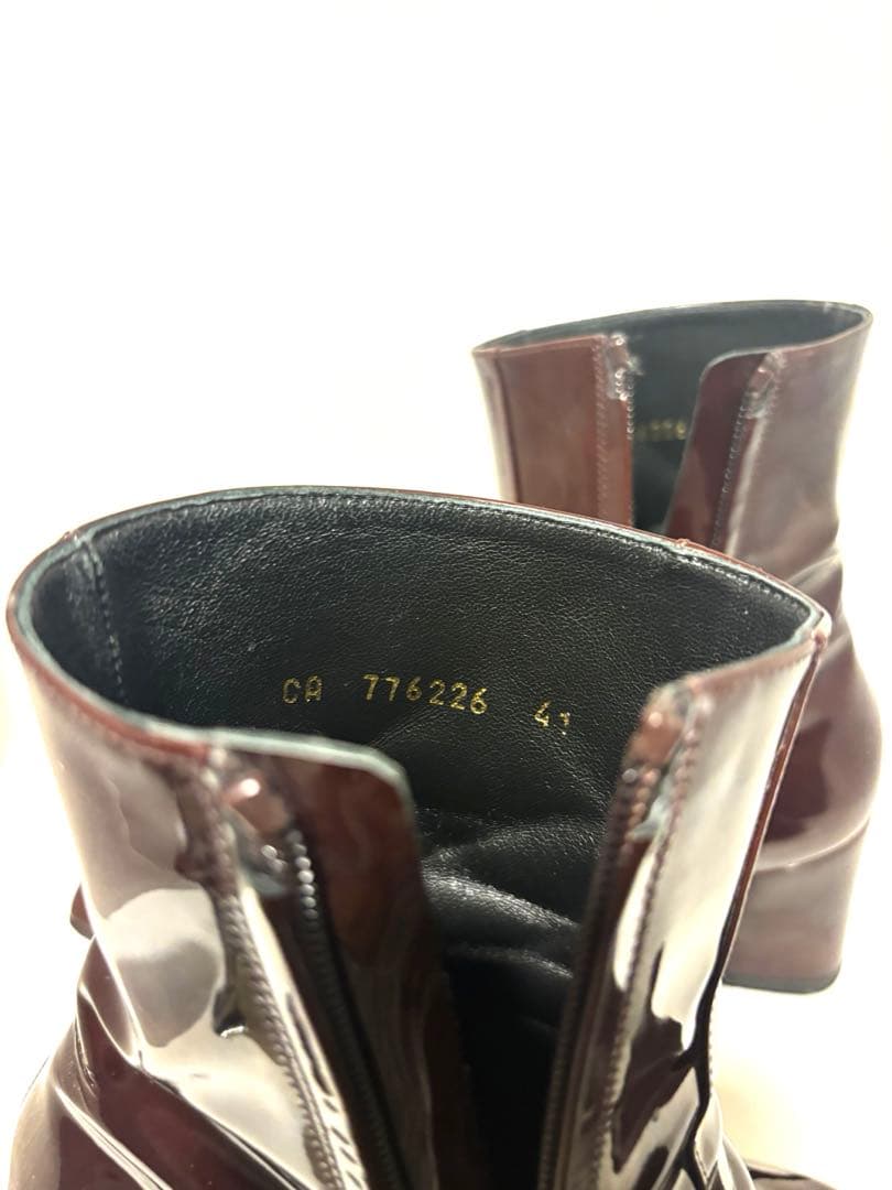 SAINT LAURENT PARIS／ヒールブーツ／サンローラン/エナメル