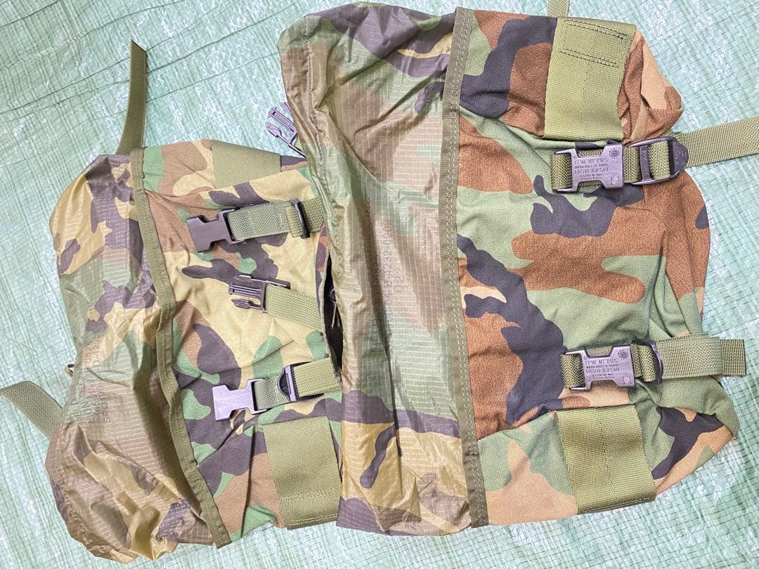 （2個セット）米軍実物 フィールドパック ブットパック ウッドランド