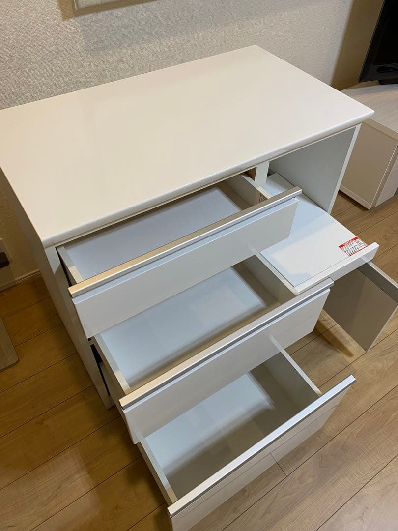 【ニトリ】キッチンカウンター（レジューム 90QL-R WH)