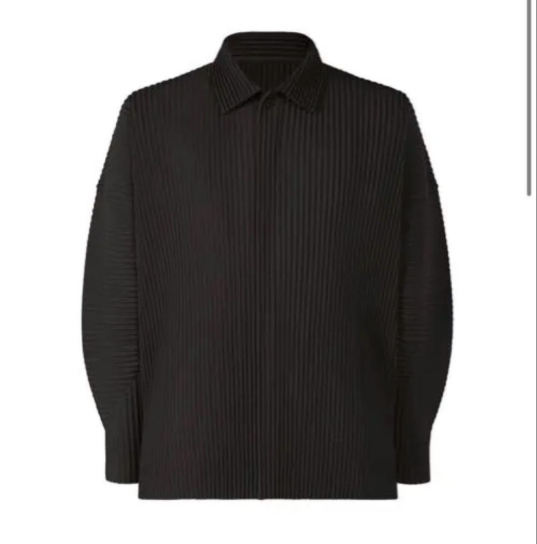 【最終値下げ！】イッセイミヤケ　オムプリッセ ブラックポロシャツ サイズ2