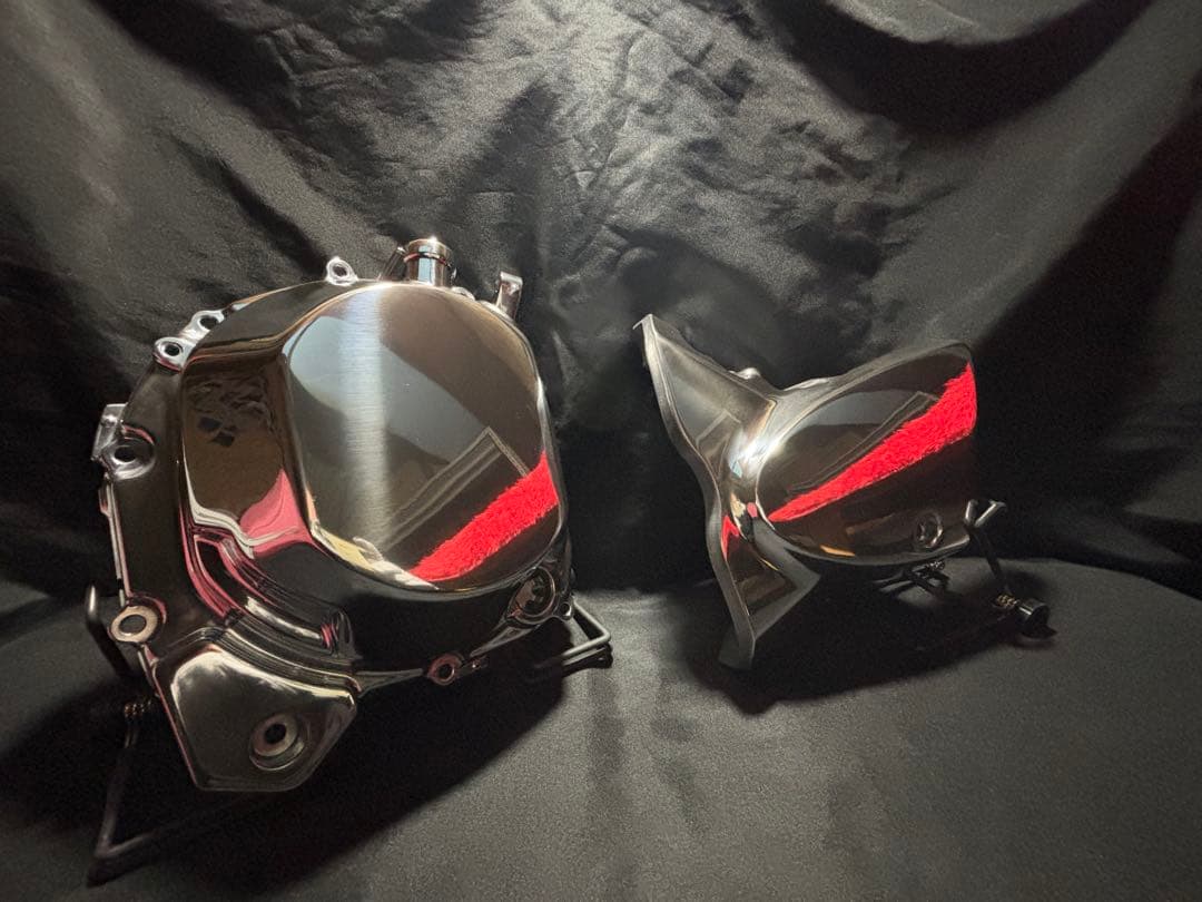 バフ工房 Z900RS/cafe 新品クラッチカバー&新品スプロケットカバー