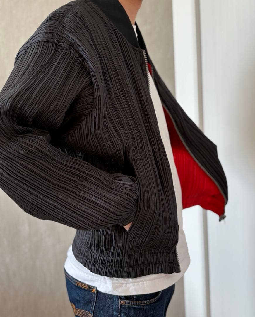 ISSEY MIYAKE MEN プリーツ MA-1 ジャケット ブルゾン