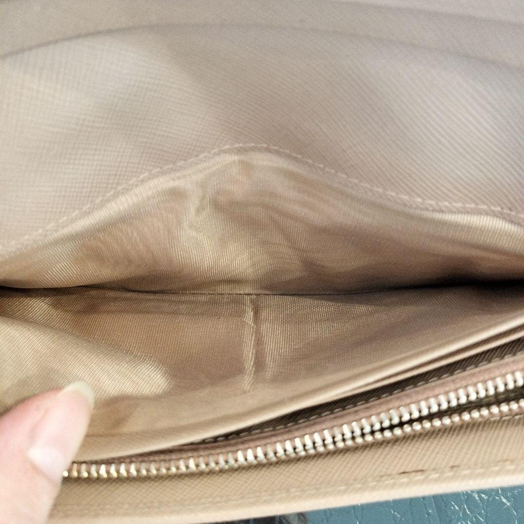 PRADA サフィアーノ リボン財布 ベージュ