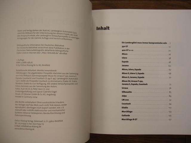 Lamborghini Die Prospekte　ランボルギーニ