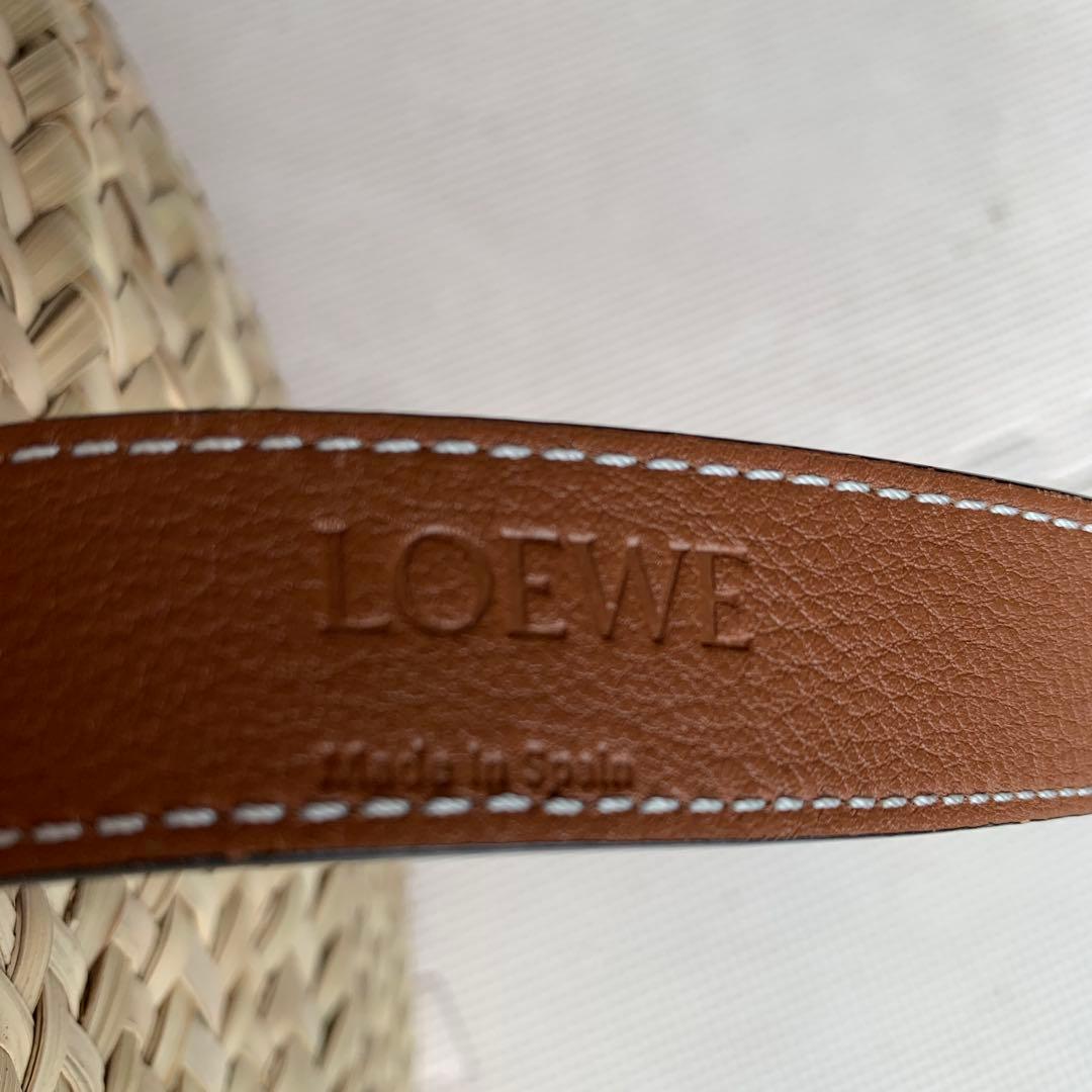 LOEWE かごバッグ ナチュラル オレンジ ラージ