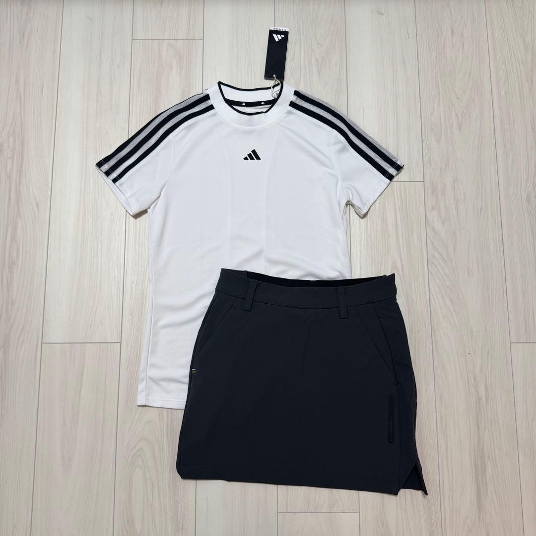 新品 アディダス セットアップ 半袖シャツ ストレッチスカート 上下 M