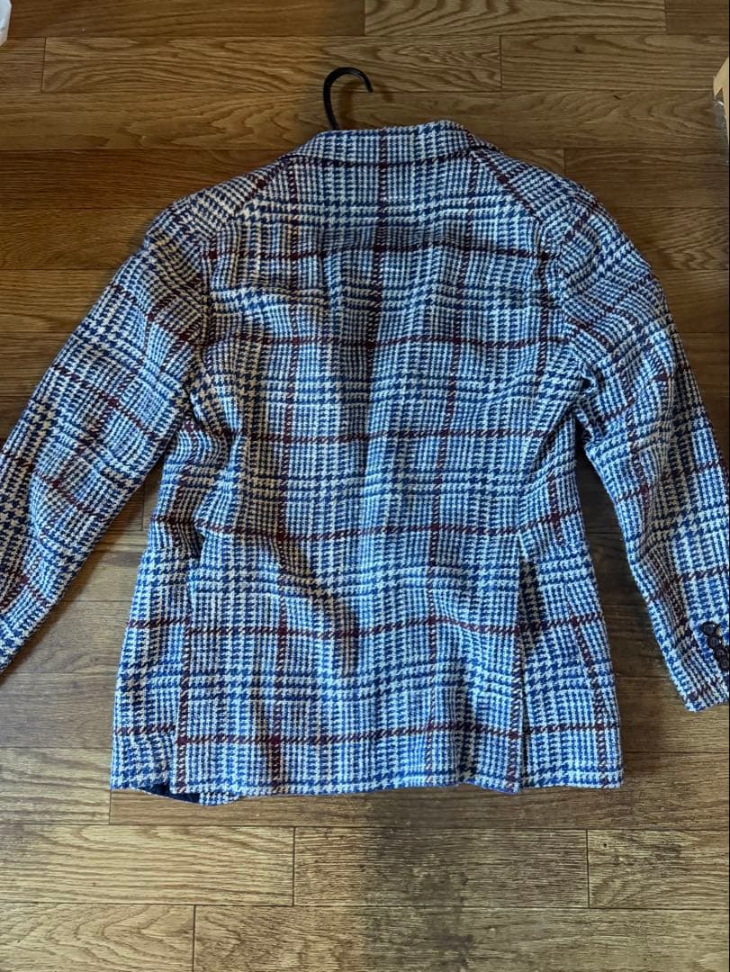 チェック柄 テーラードジャケット 48/R