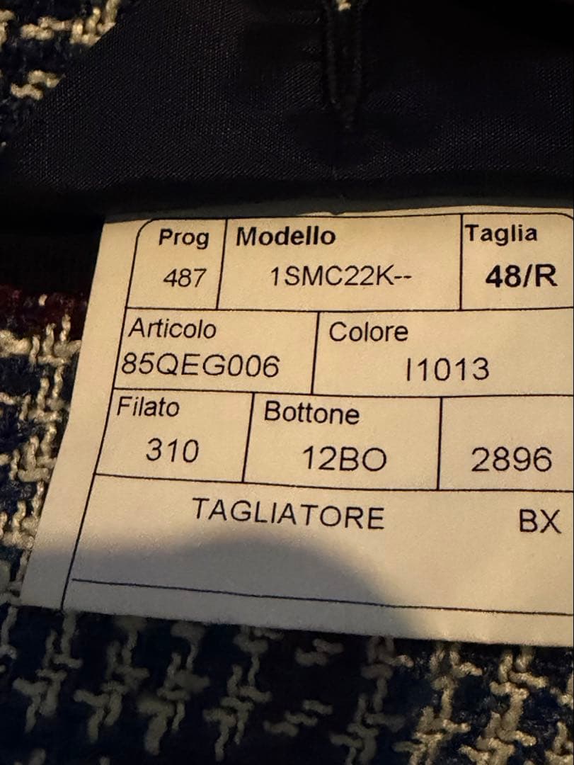 チェック柄 テーラードジャケット 48/R