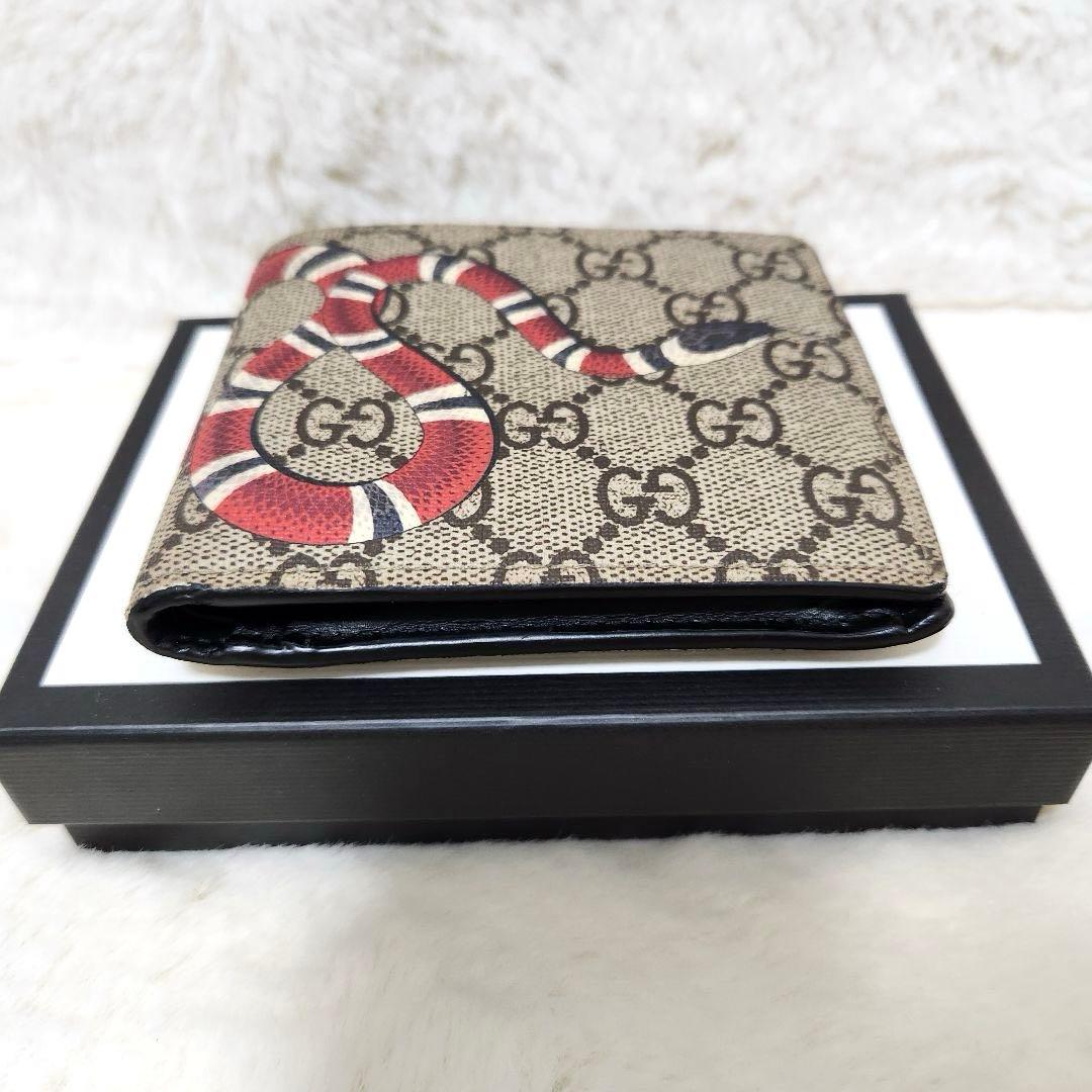 ✨極美品✨グッチ　二つ折り　小銭入れ　スネーク　アニマリエ　レザー　PVC