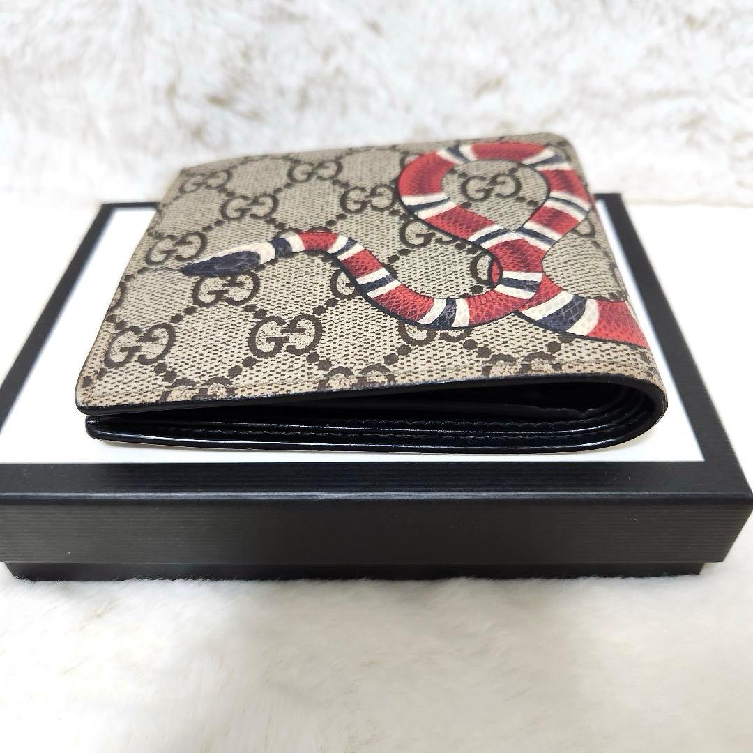 ✨極美品✨グッチ　二つ折り　小銭入れ　スネーク　アニマリエ　レザー　PVC