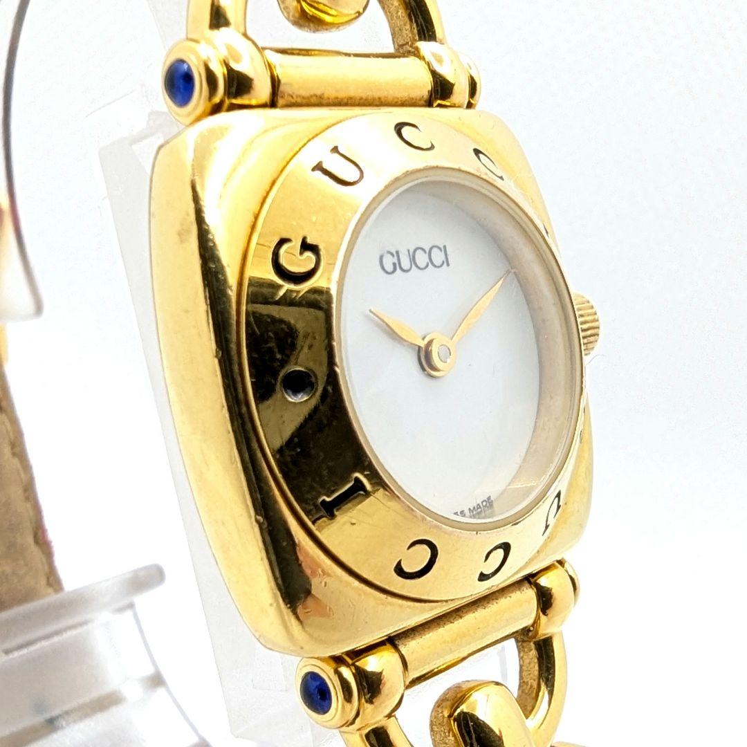 【箱・替えベルト付】GUCCI グッチ チェンジベルト ホワイト文字盤 腕時計