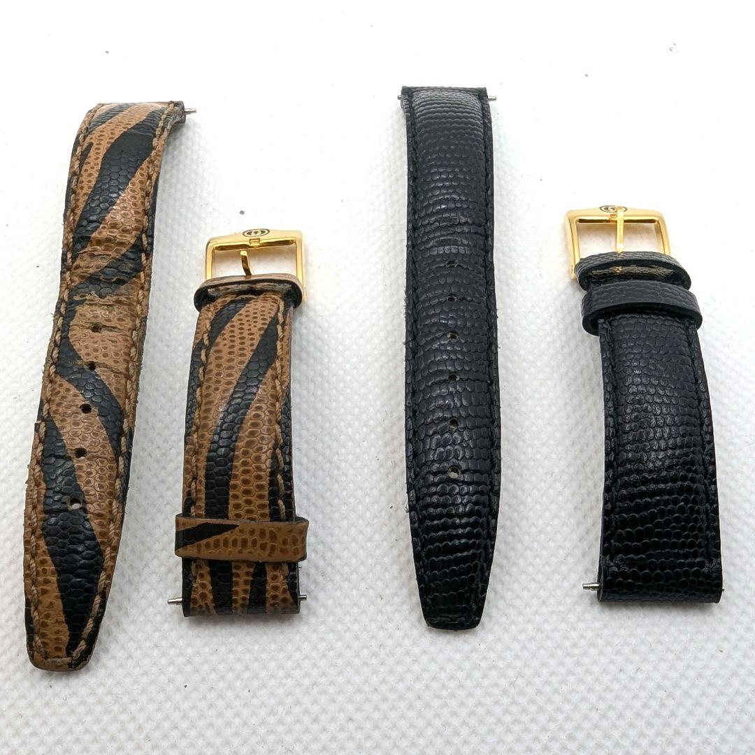 【箱・替えベルト付】GUCCI グッチ チェンジベルト ホワイト文字盤 腕時計