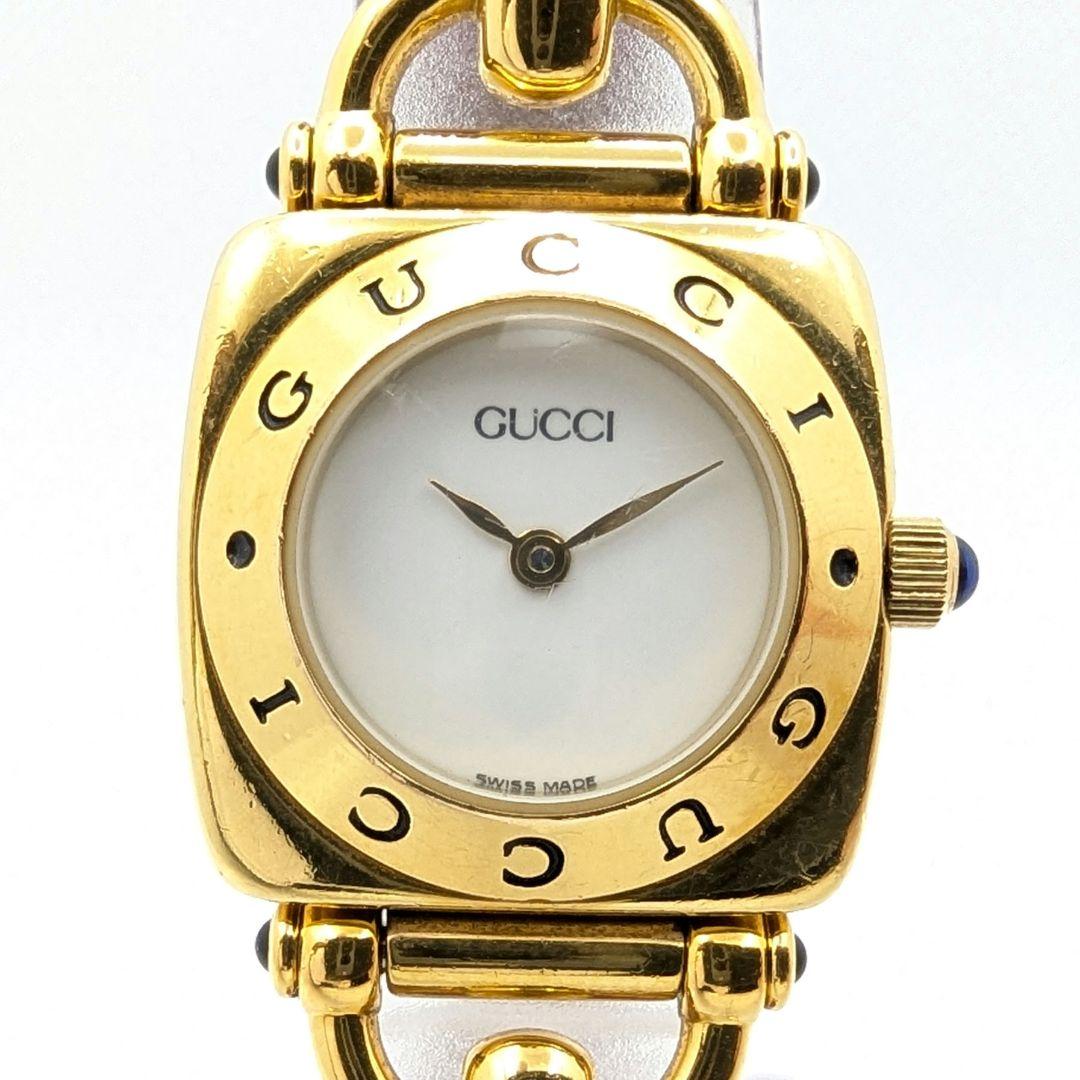 【箱・替えベルト付】GUCCI グッチ チェンジベルト ホワイト文字盤 腕時計