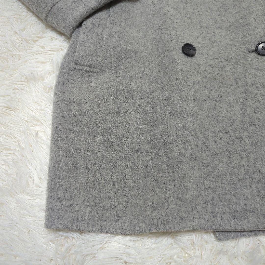 無印良品 Lサイズ カシミヤ混 ノーカラー コート MUJI Labo ダブル