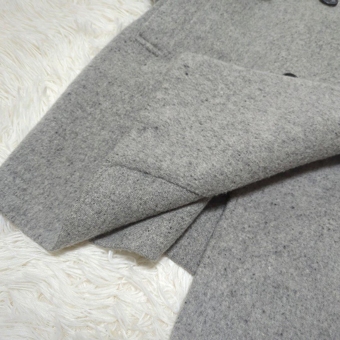 無印良品 Lサイズ カシミヤ混 ノーカラー コート MUJI Labo ダブル