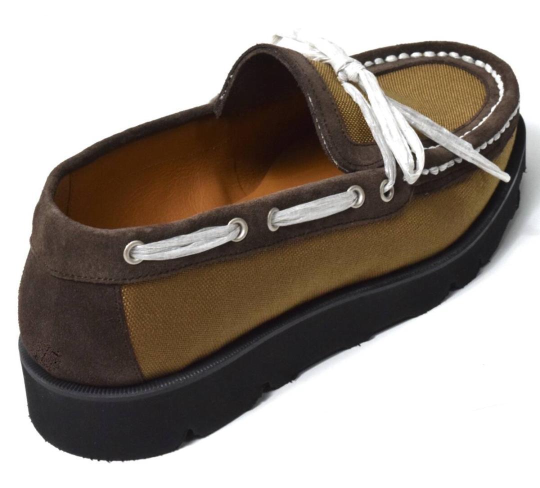 未使用4.1万 Tomo＆Co コーデュラナイロン デッキシューズ 27 カーキ