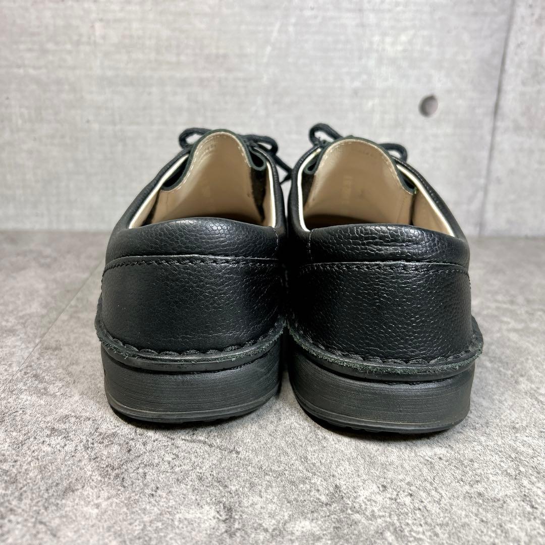 未使用級【ビルケンシュトック】パサデナ/ナロー幅/チロリアンシューズ/シボ革/黒