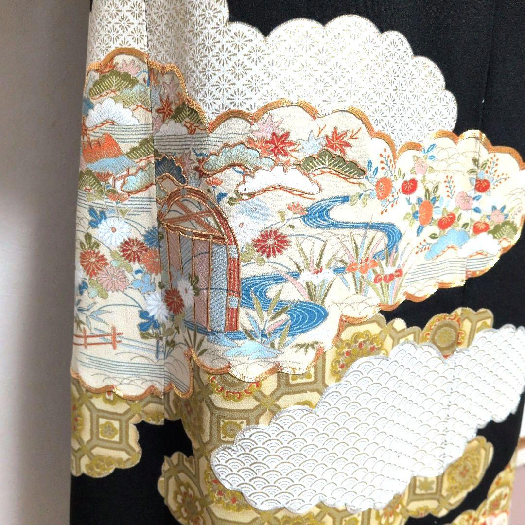 留袖リメイクAラインワンピースハレの日結婚式　発表会　卒業式パーティー13号