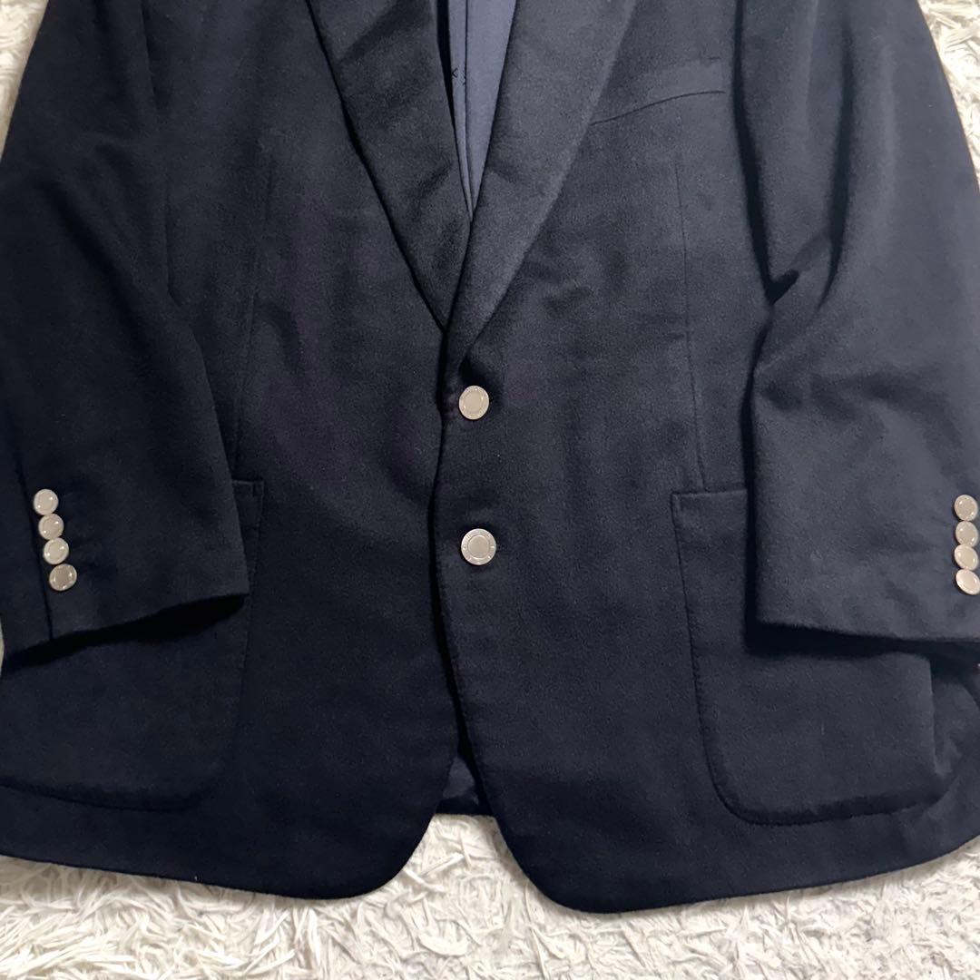 GIVENCHY カシミヤ100% テーラードジャケット　銀ボタン ネイビー