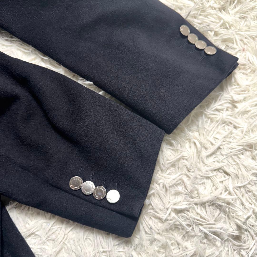 GIVENCHY カシミヤ100% テーラードジャケット　銀ボタン ネイビー