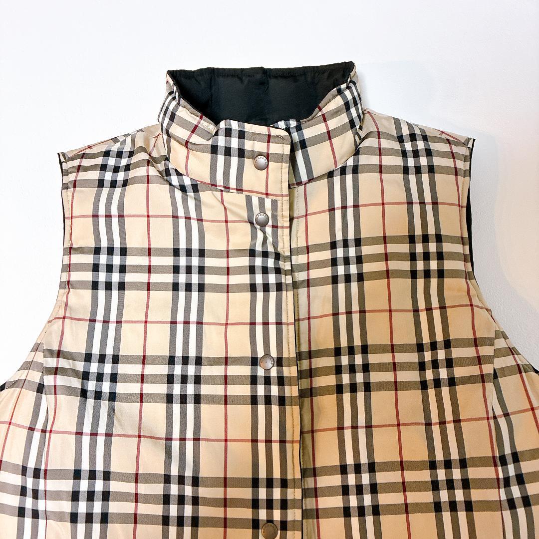 Burberry バーバリー ノバチェック リバーシブル ダウンベストM相当