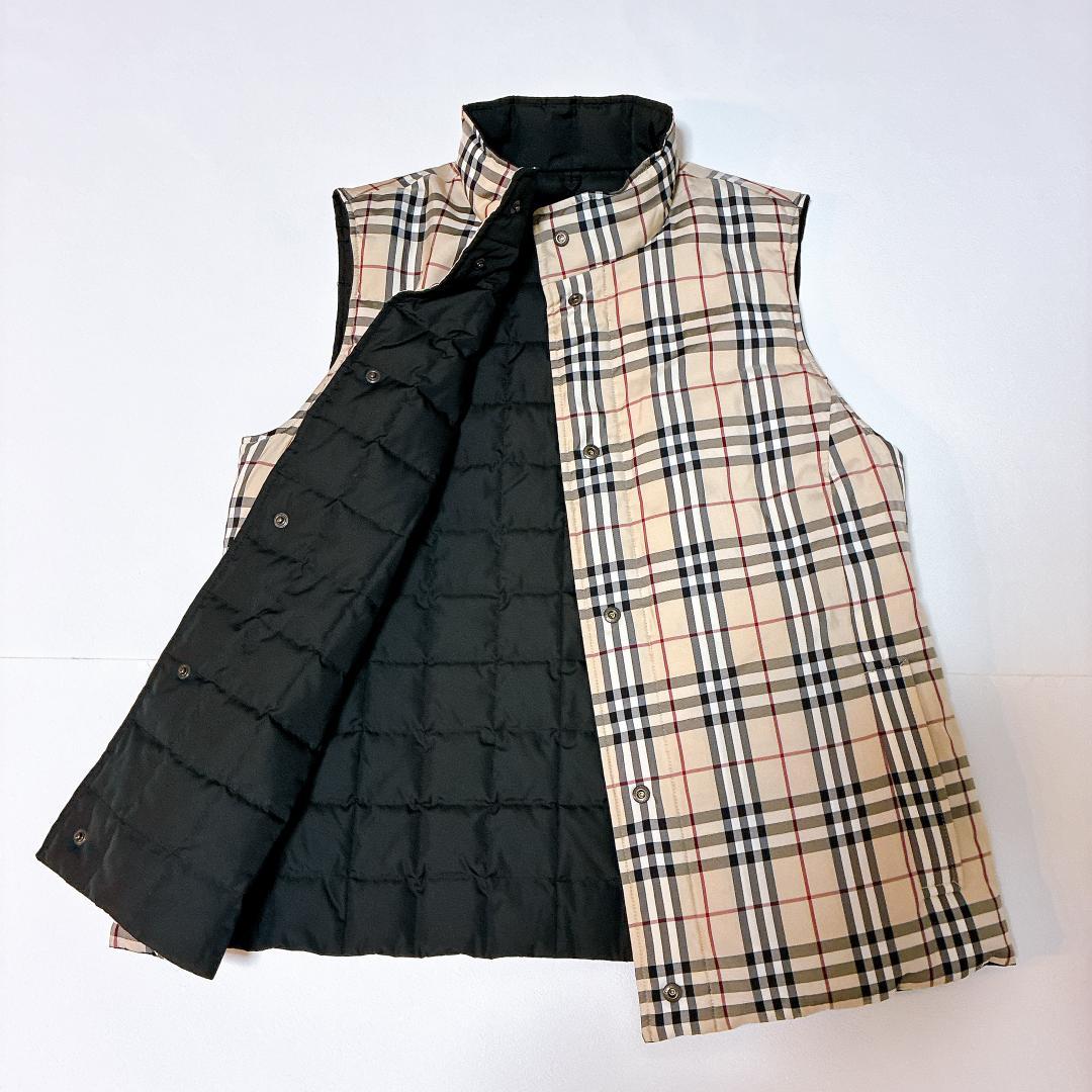 Burberry バーバリー ノバチェック リバーシブル ダウンベストM相当