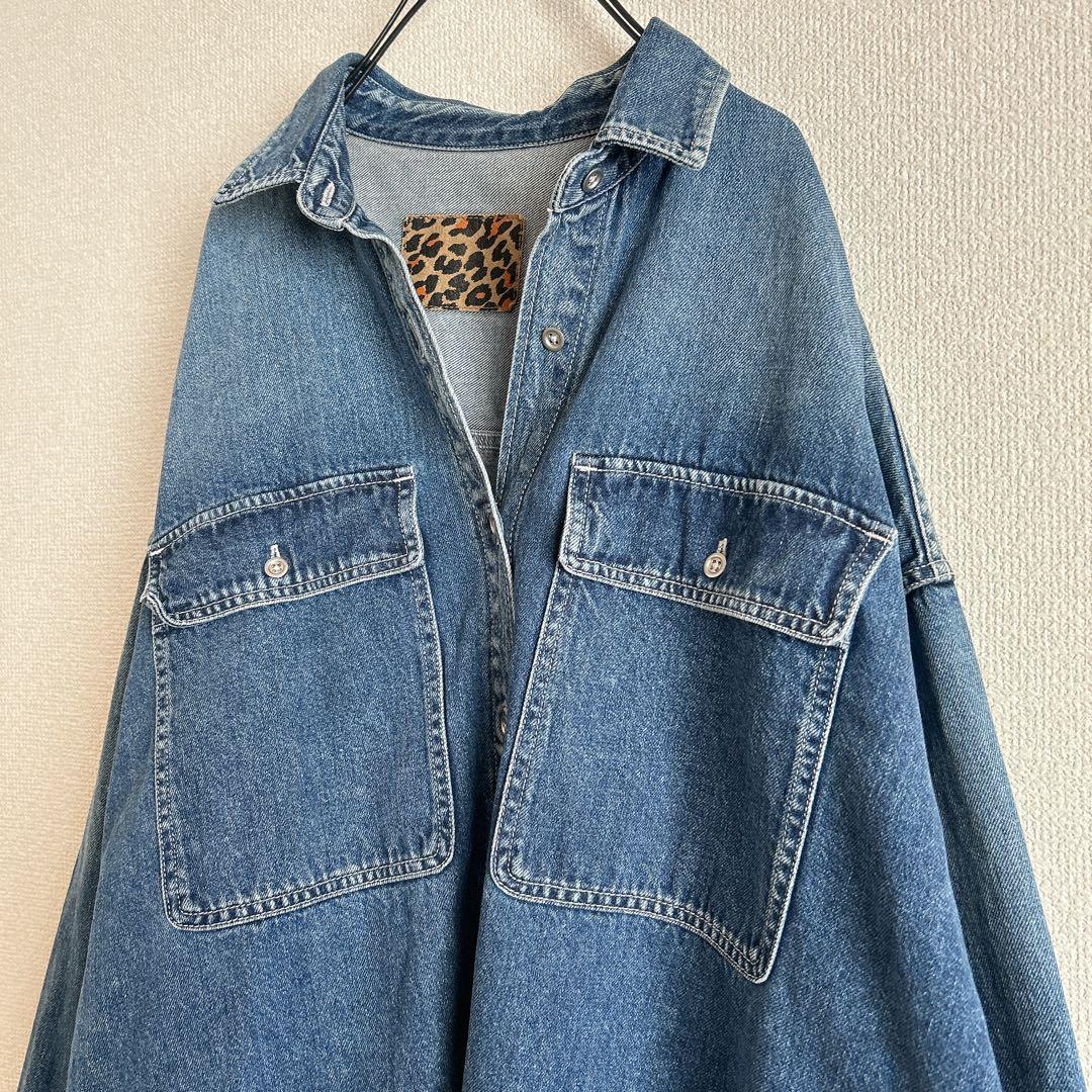 Whim Gazette【インフルエンサーコラボ】刺繍デニムシャツ