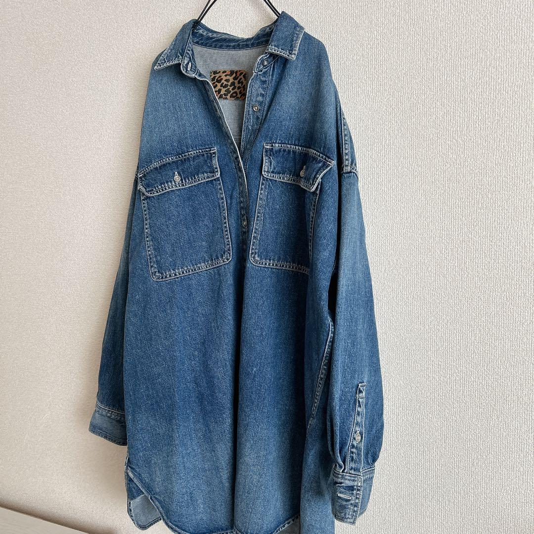 Whim Gazette【インフルエンサーコラボ】刺繍デニムシャツ