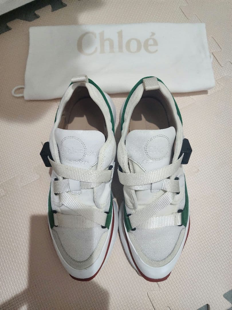Chloé スニーカー ホワイト/グリーン/レッド