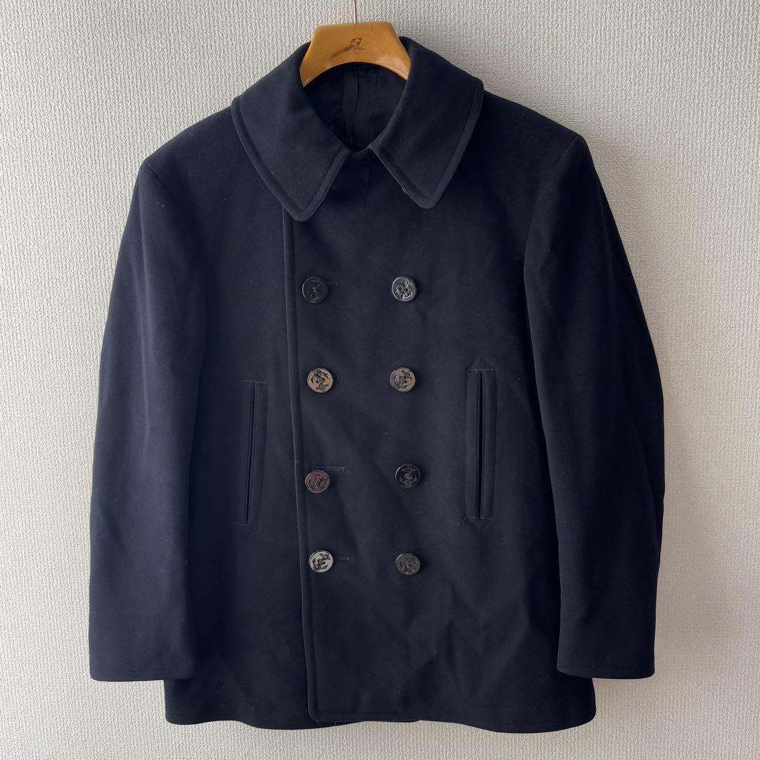 40s US NAVY 10ボタン Pコート WW2 ビンテージ ミリタリー