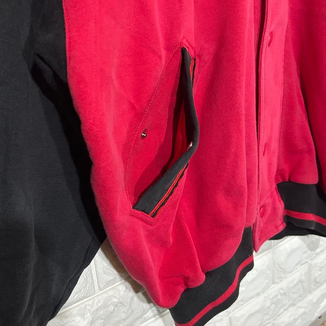 90s AIR JORDAN スウェット スタジャン パーカー ボタジャン台湾製