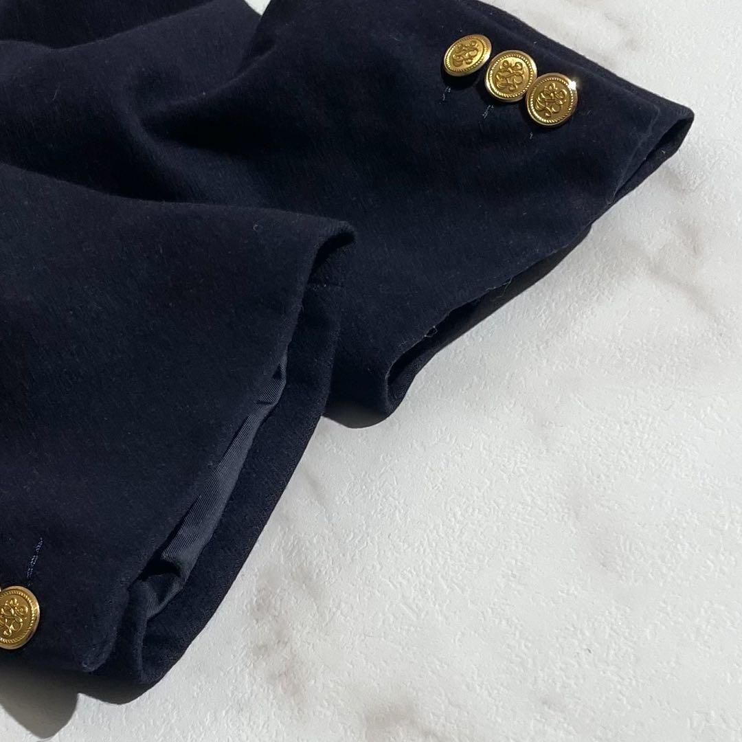 美品 ジェイプレス XLサイズ ダブル 紺ブレザー 金ボタン ネイビー 【174