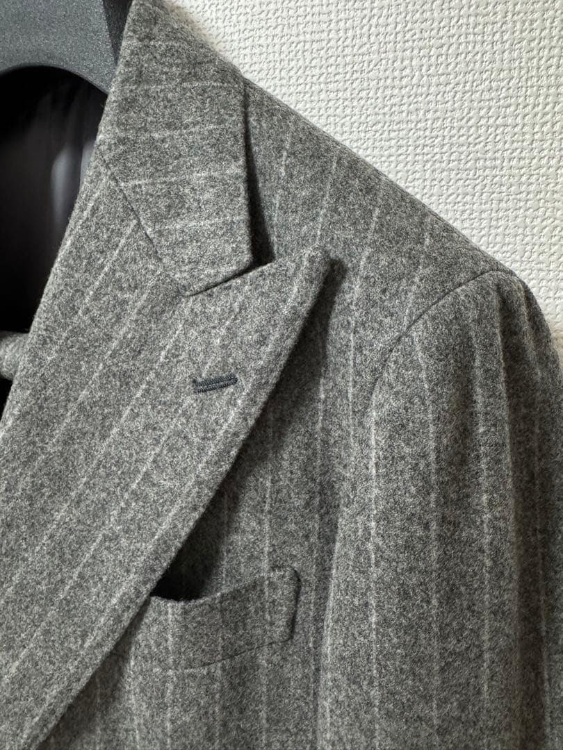 guji RING JACKET FOXミディアムグレーダブルスーツ 46美品