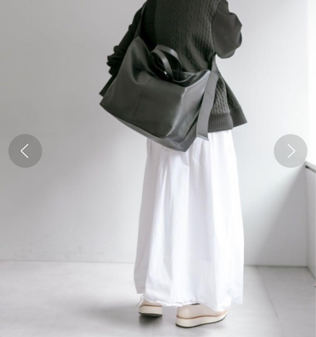 美品 イヤパピヨネ レザー 2way A4サイズ ワイドテープトートバッグ L