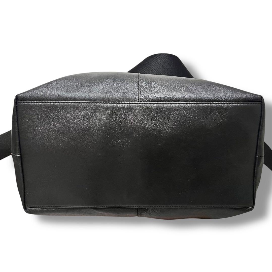 美品 イヤパピヨネ レザー 2way A4サイズ ワイドテープトートバッグ L