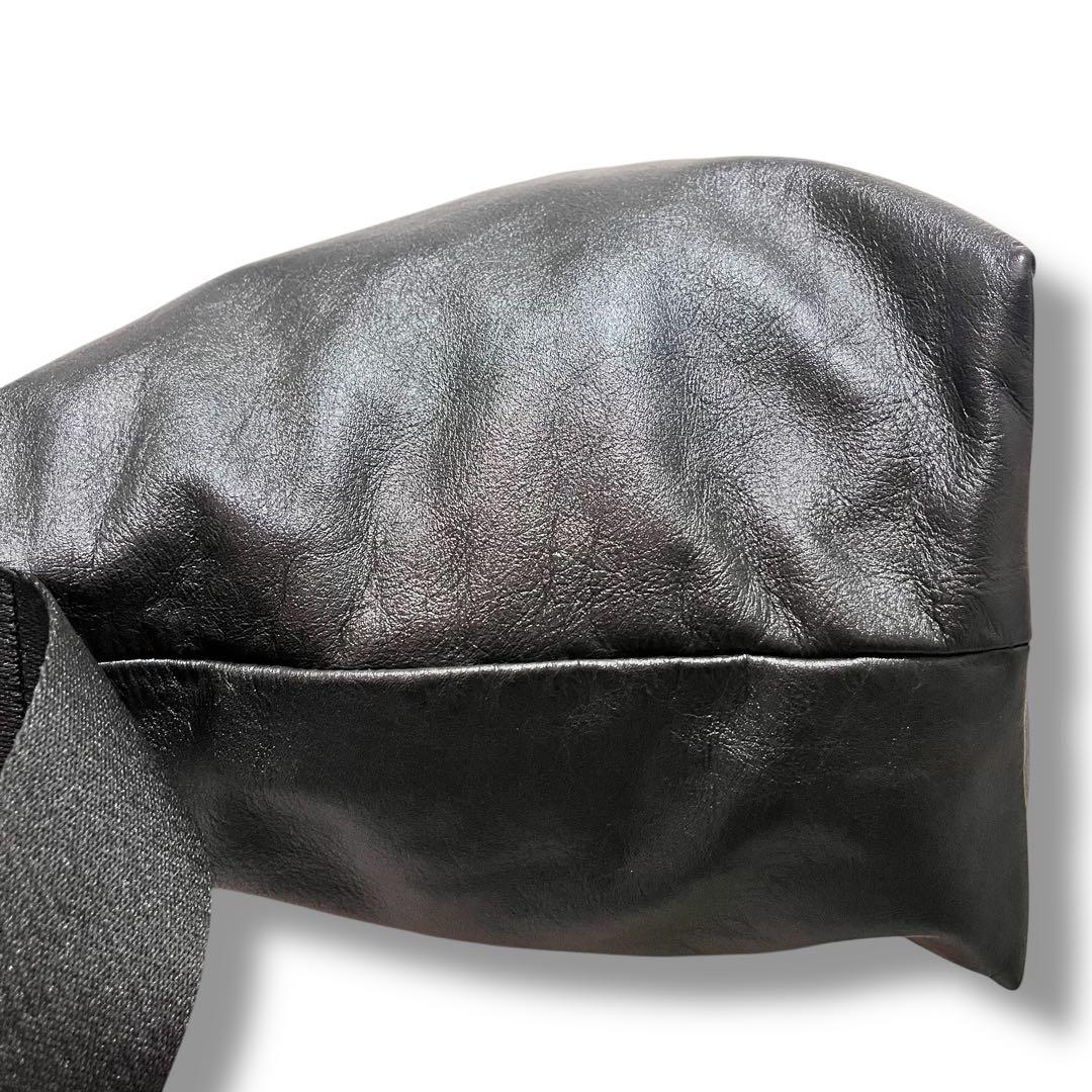 美品 イヤパピヨネ レザー 2way A4サイズ ワイドテープトートバッグ L