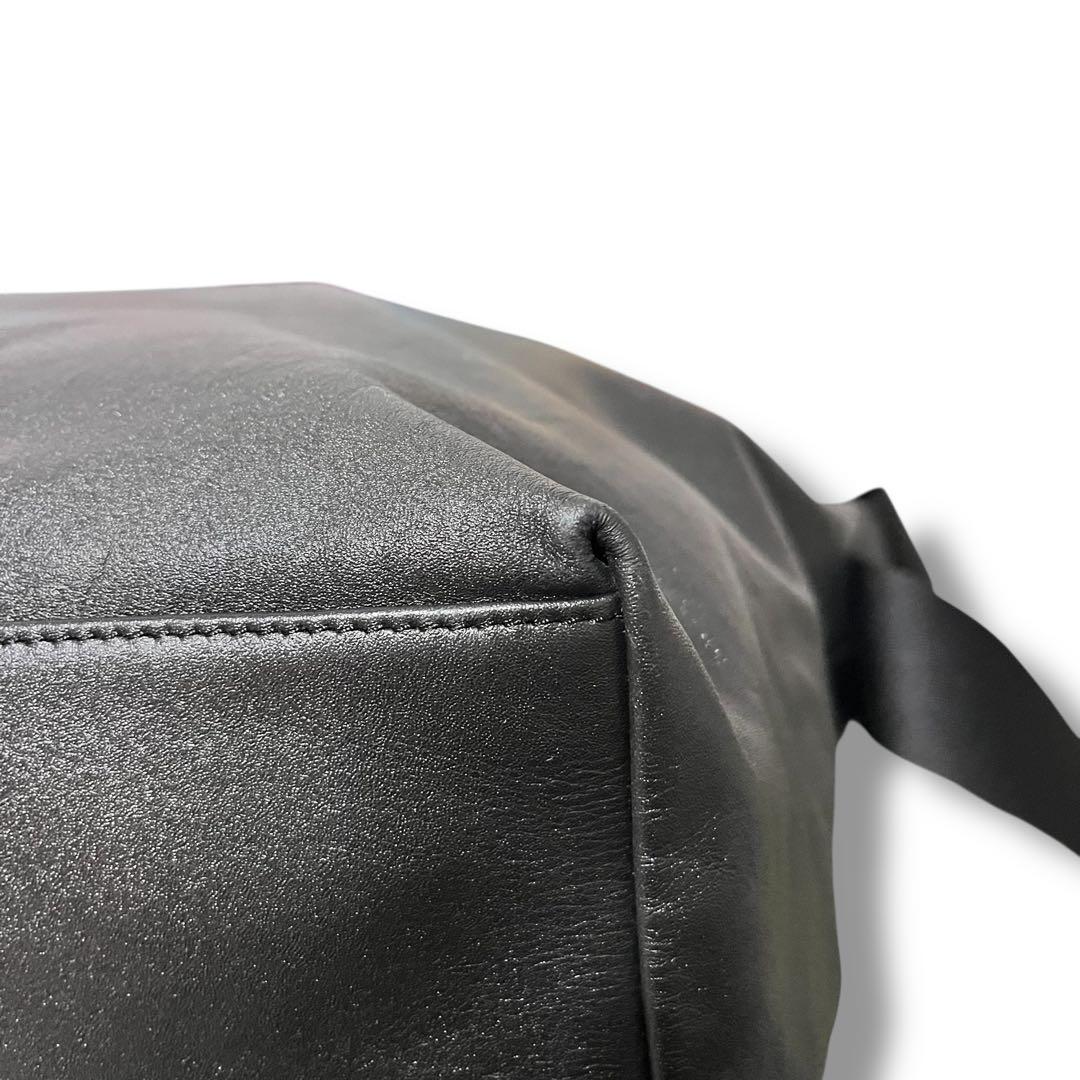 美品 イヤパピヨネ レザー 2way A4サイズ ワイドテープトートバッグ L