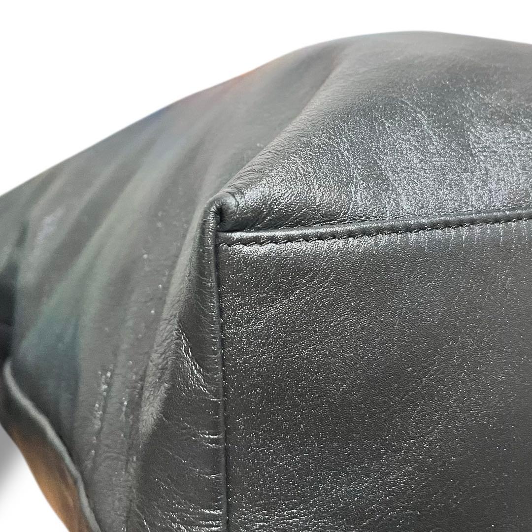 美品 イヤパピヨネ レザー 2way A4サイズ ワイドテープトートバッグ L